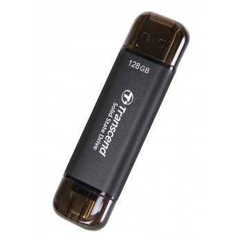 Transcend ESD310C Thunderbolt technology 128 GB USB Type-A / USB Type-C USB 3.2 Gen 2x2 Black