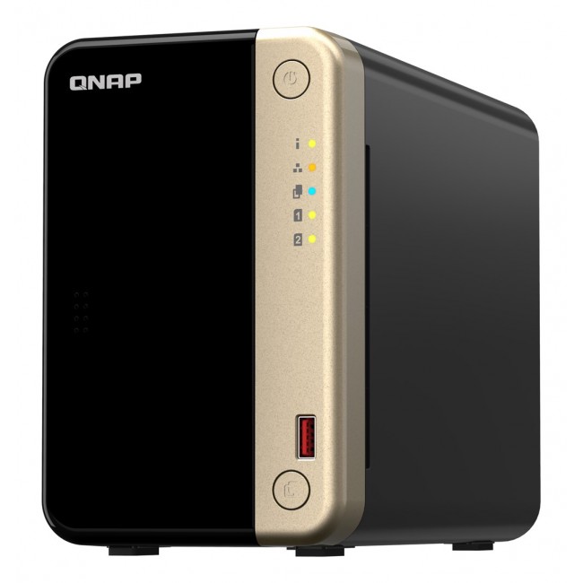 QNAP TS-264 NAS Tower Intel Celeron N5095 8 GB 0 TB QNAP QTS Black, Gold QNAP TS-264 NAS Tower Intel Celeron N5095 8 GB 0 TB QNAP QTS Black, Gold