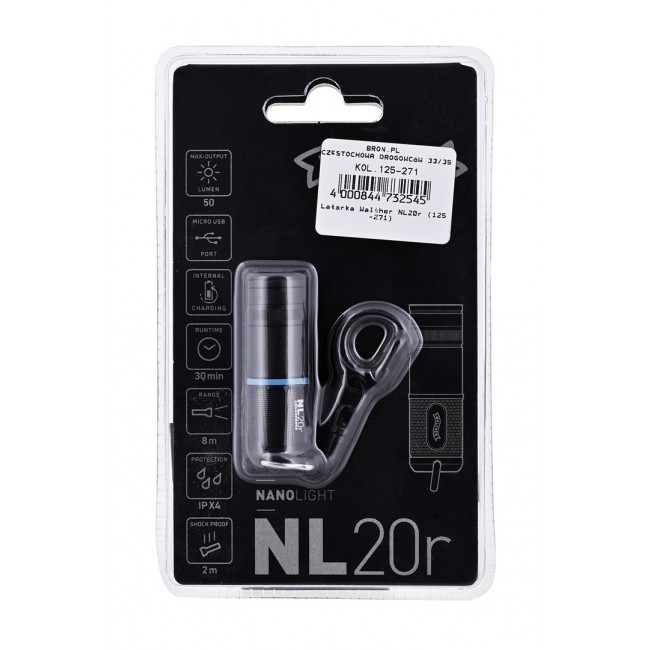 Walther NL20r Black Trinket flashlight LED Walther NL20r Black Trinket flashlight LED