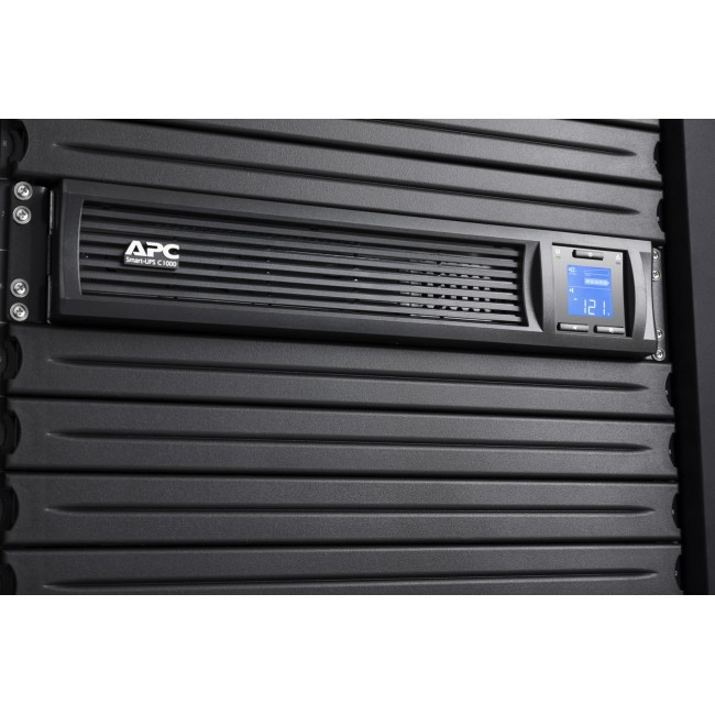 APC Smart-UPS C, Line Interactive, 1000VA, Rackmount 2U, 230V, 4x IEC C13 outlets, SmartConnect port, USB and Serial communication, AVR, Graphic LCD APC Smart-UPS C, Line Interactive, 1000VA, Rackmount 2U, 230V, 4x IEC C13 outlets, SmartConnect port, USB and Serial communication, AVR, Graphic LCD