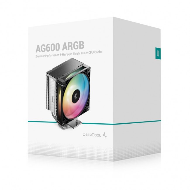 DeepCool AG600 ARGB Processor Air cooler 12 cm Black 1 pc(s)
