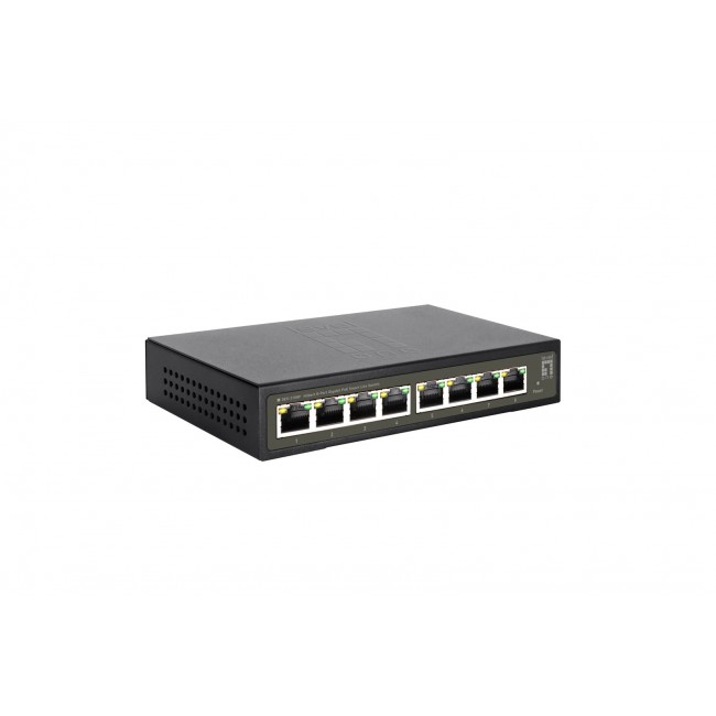 LevelOne Hilbert 8-Port Gigabit PoE Smart Lite Switch, 802.3at/af PoE, 8 PoE Outputs, 112.8W PoE Power Budget