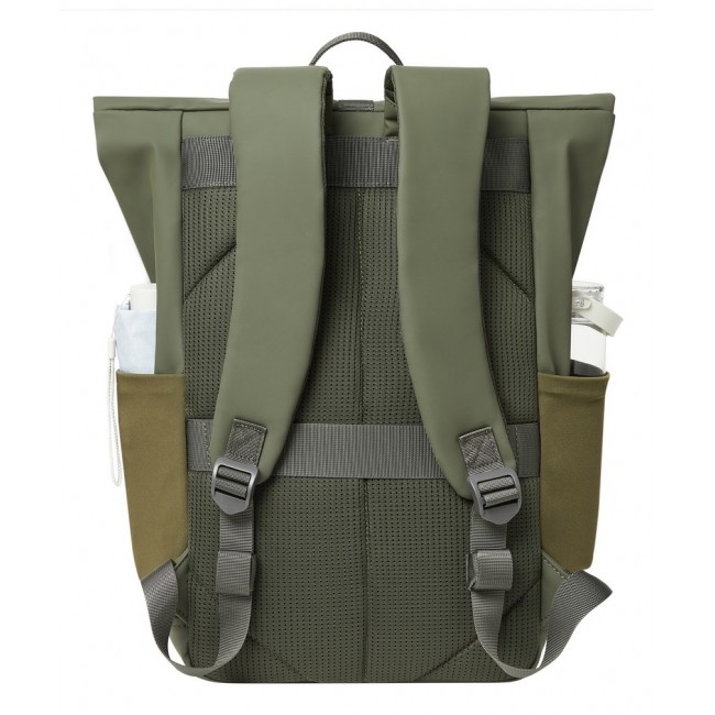 Rivacase Eden backpack Travel backpack Olive PU leather, Polyester, Recycled polyethylene terephthalate (rPET)
