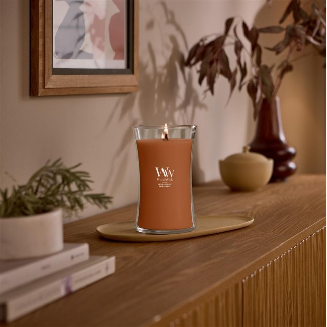 WoodWick Saffron Smoke wax candle Cylinder Brown 1 pc(s)