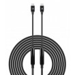 Manhattan Active USB-C to USB-C Cable, 5m, USB 3.2 Gen 2 (formerly USB 3.1 Gen 2), 10 Gbps, 3A/60W Fast Charging, SuperSpeed+ USB, DisplayPort Alt Mode Video up to 8K@60Hz, Black, Three Year Warranty