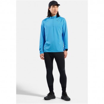 Bluza z p golfem męska Odlo ESSENTIAL CERAMIWARM Mid layer 1/2 zip niebieska XL