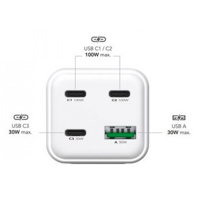 MediaRange MRMA124 mobile device charger Laptop, Smartphone, Tablet White AC Fast charging Indoor