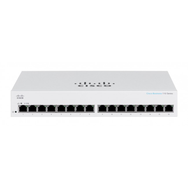 Cisco CBS110 Unmanaged L2 Gigabit Ethernet (10/100/1000) 1U Grey