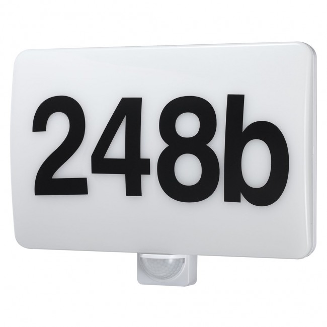 Maclean LED lamp, house number, dusk and motion sensor, dimmable, 20W, IP65, neutral color (4000K), 1600lm, MCE466 W Maclean LED lamp, house number, dusk and motion sensor, dimmable, 20W, IP65, neutral color (4000K), 1600lm, MCE466 W
