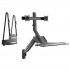 Maclean Dual Monitor Wall Mount and Keyboard, Gas Spring with Computer Mount, for 17