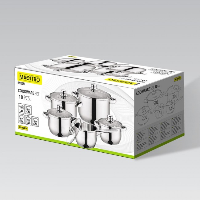 Maestro MR-2020-10 A set of pots of 10 elements