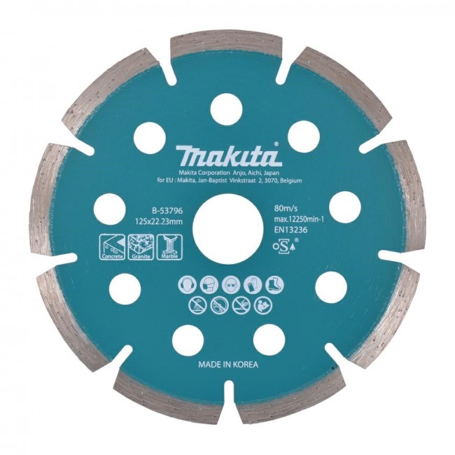 MAKITA DIAMOND BLADE 125x22,23mm SEGMENT (DRY) CONCRETE, GRANITE, MARBLE