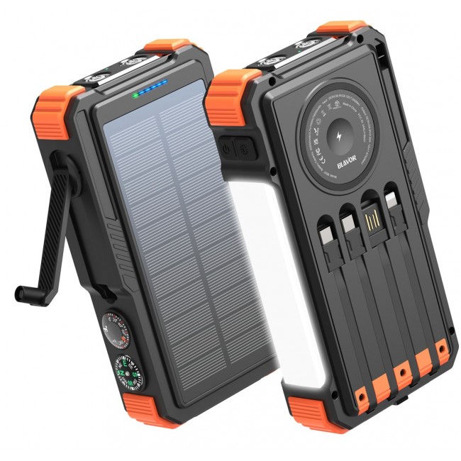 Extralink POWERBANK SOLARNY 20000MAH 20W DYNAMO INDUKCJA LAMPA LATARKA