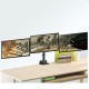 Maclean MC-811 Monitor Bracket Desk Mount Holder For 3 LCD LED Monitors USB 17'' - 27