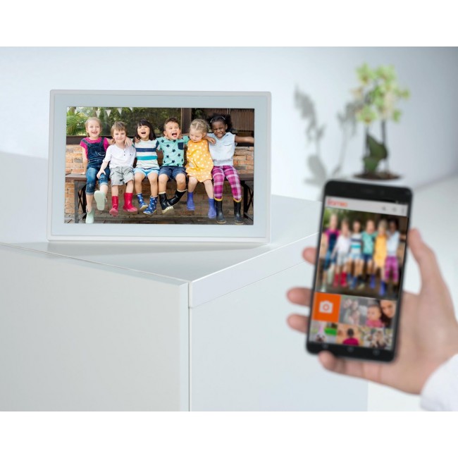 Denver PFF-1515W digital photo frame White 39.6 cm (15.6