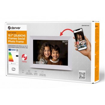 Denver PFF-1012 digital photo frame White 25.6 cm (10.1
