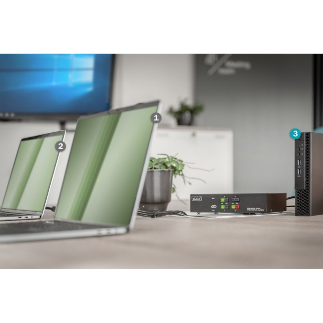 Digitus KVM Switch, 4 Port, Single Display, 4K, HDMI Digitus KVM Switch, 4 Port, Single Display, 4K, HDMI