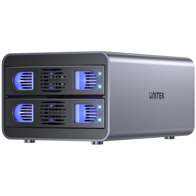 Unitek RAID Enclosure for SATA Drive 2.5''/3.5'' 4 Modes 40TB USB C 10Gb/s