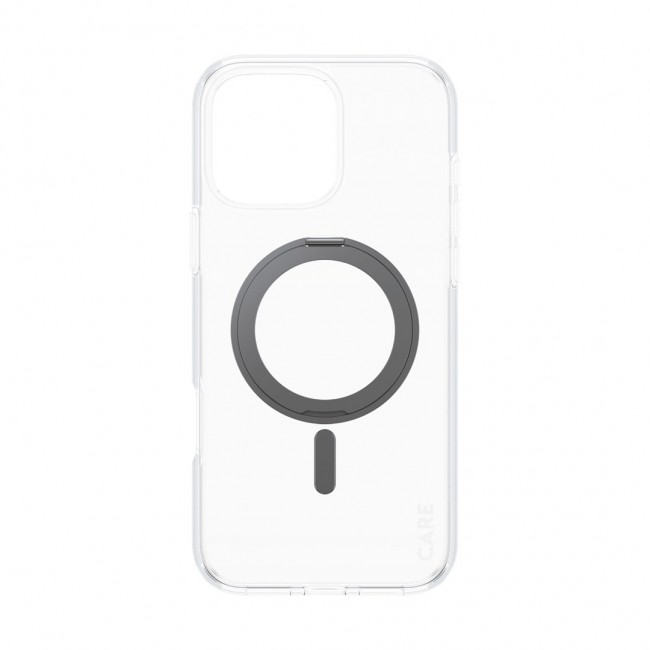 PanzerGlass CARE by Case Transparent w. Black Kickstand & MagSafe iPhone 16 Pro Max