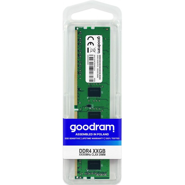 Goodram GR2666D464L19S/8G memory module 8 GB DDR4 2666 MHz Goodram GR2666D464L19S/8G memory module 8 GB DDR4 2666 MHz