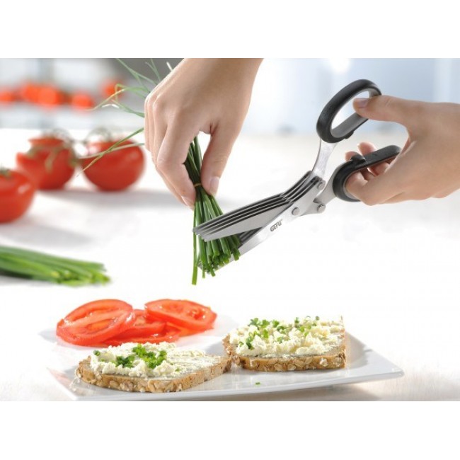 GEFU 12660 kitchen scissors 191 mm Black, Stainless steel Herb GEFU 12660 kitchen scissors 191 mm Black, Stainless steel Herb