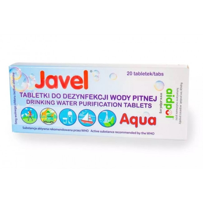 Javel Aqua water disinfection tablets, 20 pcs Javel Aqua water disinfection tablets, 20 pcs