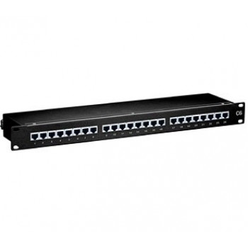 Equip Patchpanel CAT6 24 Port black 19