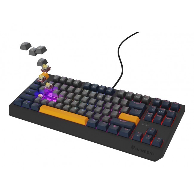 GENESIS Thor 230 TKL keyboard Gaming USB QWERTY English Blue GENESIS Thor 230 TKL keyboard Gaming USB QWERTY English Blue