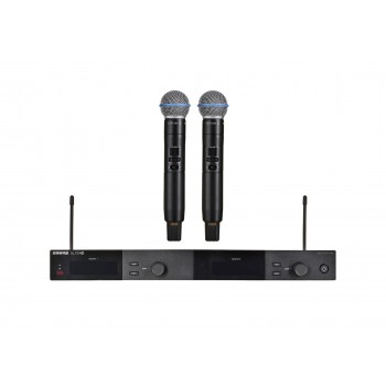 Shure SLXD24DE/B58-G59 - dual digital wireless system with two transmitters/handheld microphones (470 - 514 MHz)