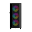 Gembird Fornax 4000 ARGB gaming ATX computer case, Midi Tower, backlight, Black