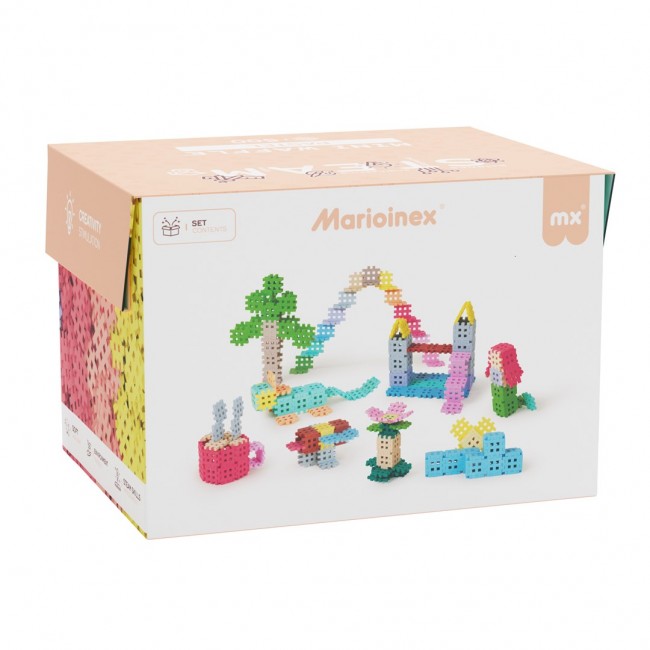 Marioinex Mini Waffle building blocks, 500 pieces, pastel colours