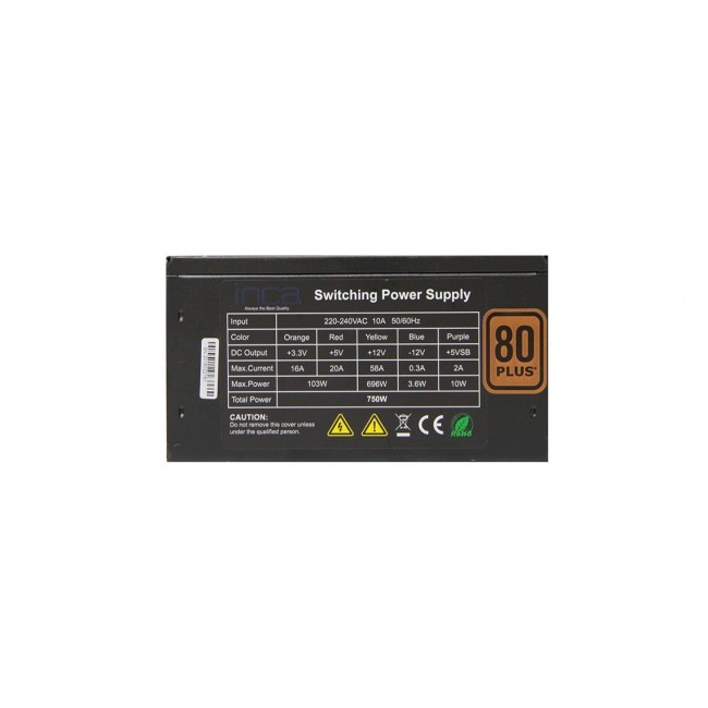 Inca IPS-075PG power supply unit 750 W 20+4 pin ATX ATX Black Inca IPS-075PG power supply unit 750 W 20+4 pin ATX ATX Black