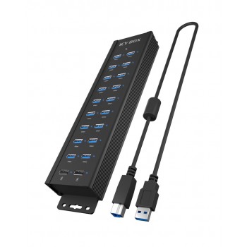 ICY BOX IB-HUB1720-U3 USB 3.2 Gen 1 (3.1 Gen 1) Type-B Black