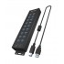 ICY BOX IB-HUB1720-U3 USB 3.2 Gen 1 (3.1 Gen 1) Type-B Black
