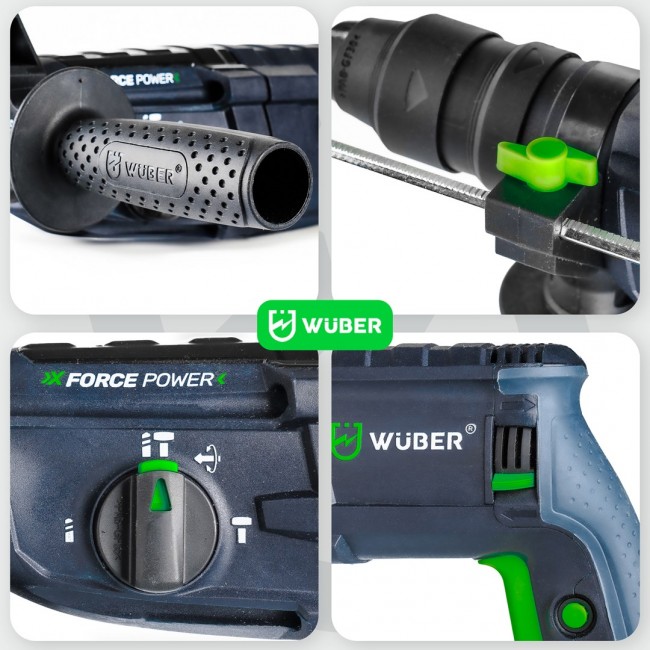 Rotary hammer with 4 J impact energy 2500 W W28920 WUBER Rotary hammer with 4 J impact energy 2500 W W28920 WUBER