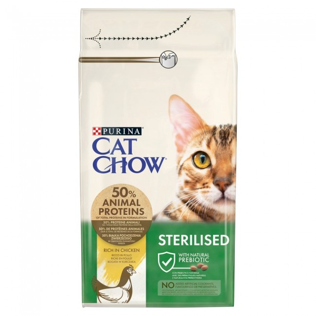 Purina CAT CHOW STERILISED cats dry food 1.5 kg Adult Chicken