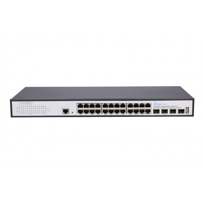 Extralink Switch Hypnos 24x RJ45 1000Mb/s, 4x SFP+, L3, managed