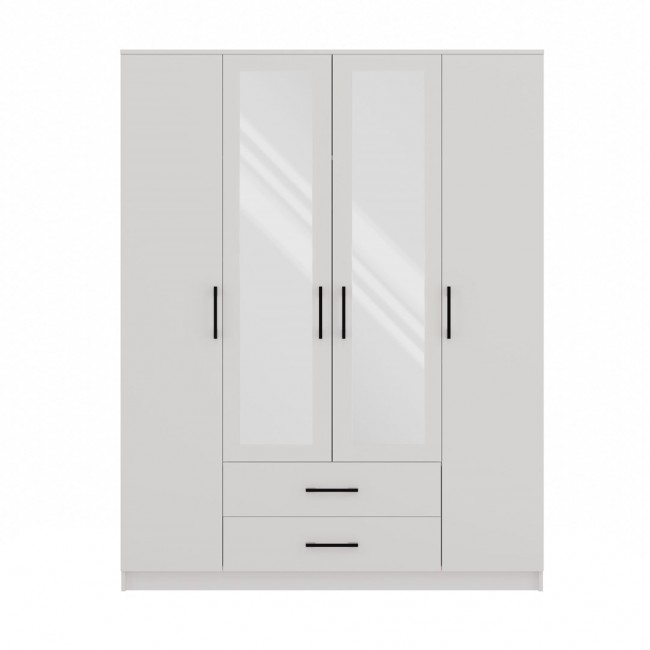 Topeshop ROMANA 160 BIEL bedroom wardrobe/closet 11 shelves 4 door(s) White Topeshop ROMANA 160 BIEL bedroom wardrobe/closet 11 shelves 4 door(s) White