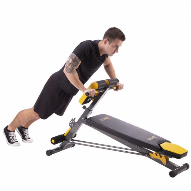 HMS Fitness LSR8311 Flat weight training bench Adjustable seat Home Black, Yellow HMS Fitness LSR8311 Flat weight training bench Adjustable seat Home Black, Yellow