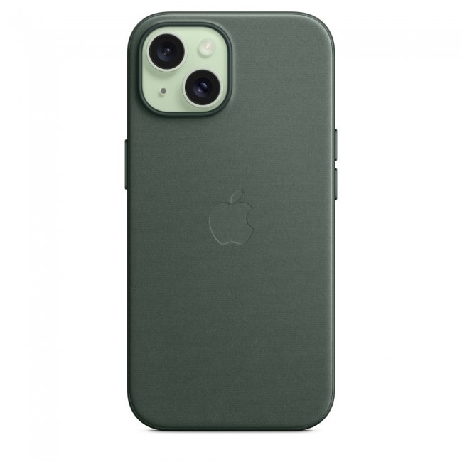 Apple iPhone 15 FineWoven Case with MagSafe - Evergreen Apple iPhone 15 FineWoven Case with MagSafe - Evergreen