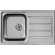 Pyramis Athena (79X50) 1B 1D 100180101 Steel sink with drainer, linen, silver Pyramis Athena (79X50) 1B 1D 100180101 Steel sink with drainer, linen, silver