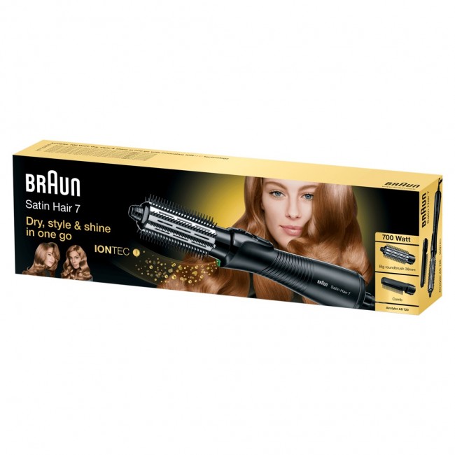 Braun Satin Hair 7 AS720 Hot air brush Warm Black 700 W 2 m Braun Satin Hair 7 AS720 Hot air brush Warm Black 700 W 2 m