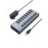 GRAUGEAR G-HUB71-A interface hub USB 3.2 Gen 1 (3.1 Gen 1) Type-A 5000 Mbit/s
