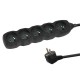 Esperanza ELK208K Power strip 5GN/3M Black