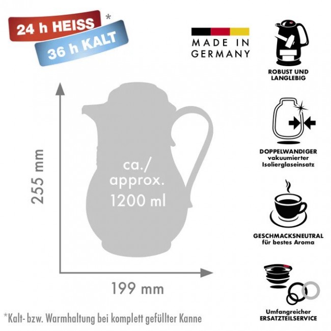 ROTPUNKT Thermos jug, 1.2 l, ivory (ecru)