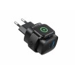 Havit UC132 EU - GaN 22 W dual-port charger with wireless charging option, black