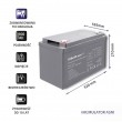 Qoltec 53038 AGM battery | 12V | 100Ah | max 1200A Qoltec 53038 AGM battery | 12V | 100Ah | max 1200A
