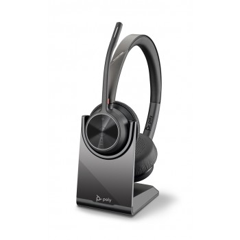 POLY Voyager 4320 UC Stereo USB-A Headset +BT700 USB-A Adapter +Charging Stand