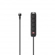Hama 00223064 power extension 4 m 4 AC outlet(s) Outdoor Black