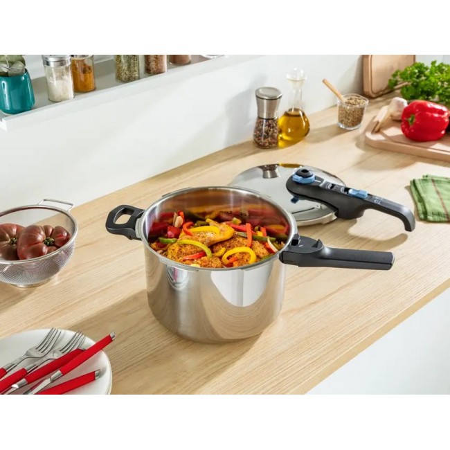 Pressure cooker TEFAL SECURE TRENDY 6L + stainless steel basket